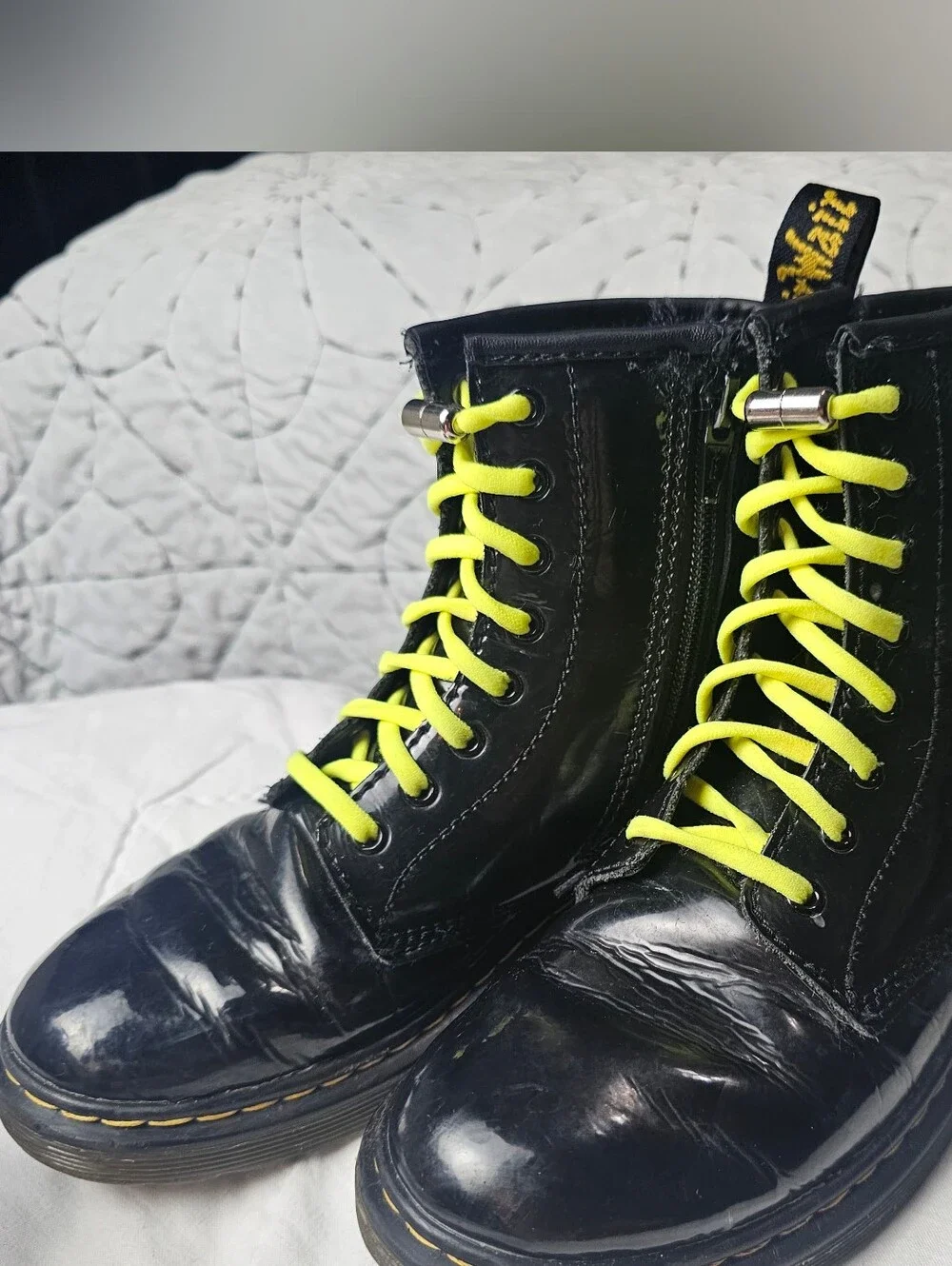 Dr Martens 15382 Black Girl Leather Ankle Boots Size 2